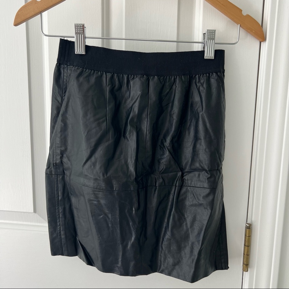 Isabel Marant Etoile black leather mini skirt